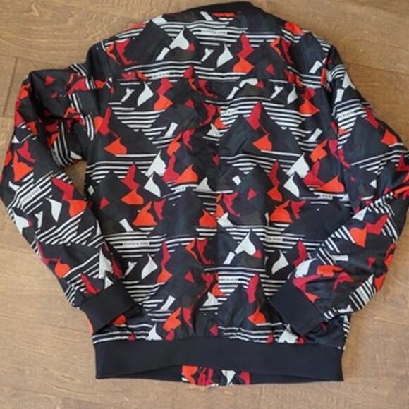 Scotch and Soda AMS Blauw Bomber Jacket Red/Black Mens Size Large - Picture 4 of 10